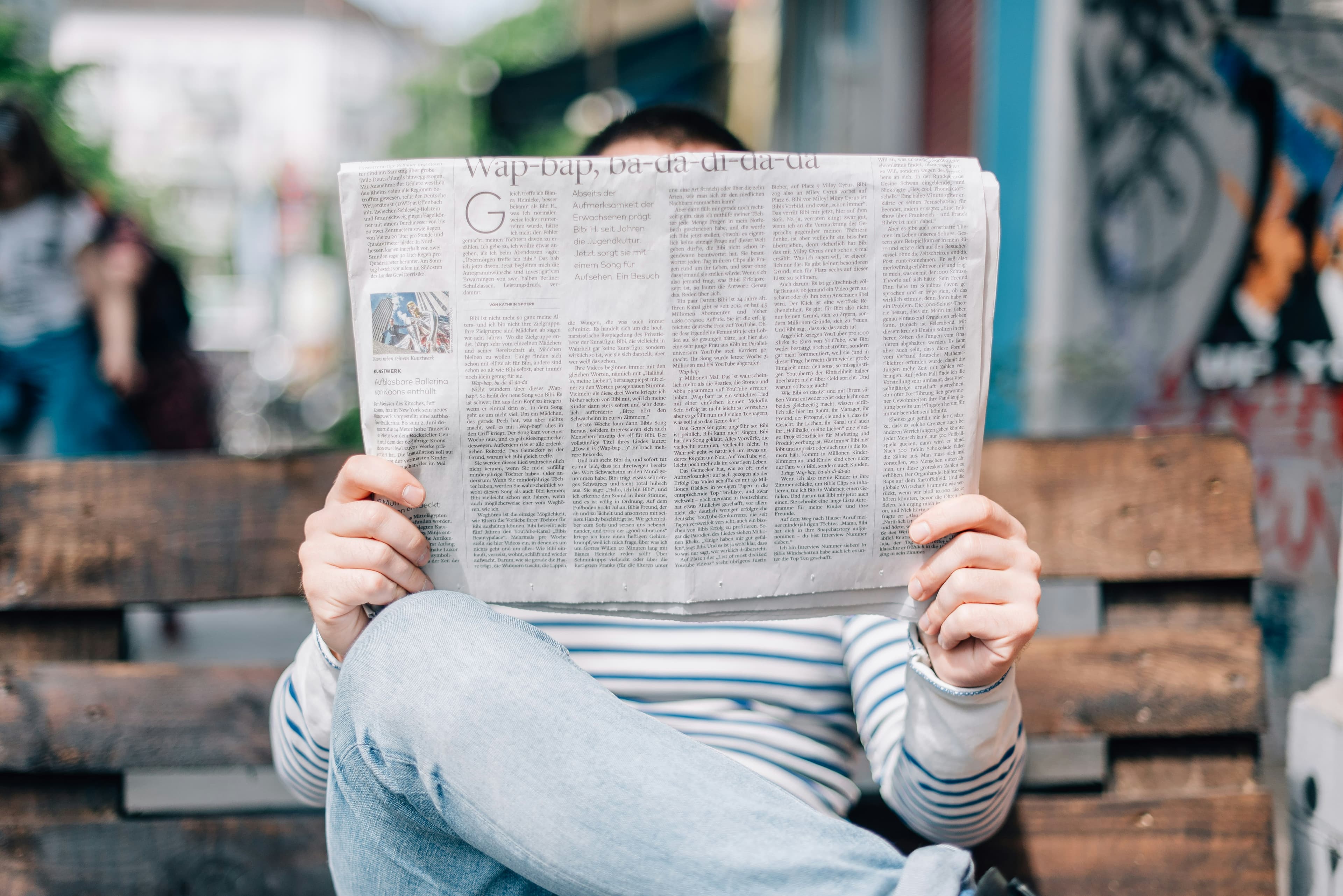Stack of newspapers